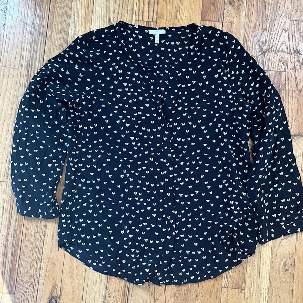 Joie Medium Silk Blouse with Hearts